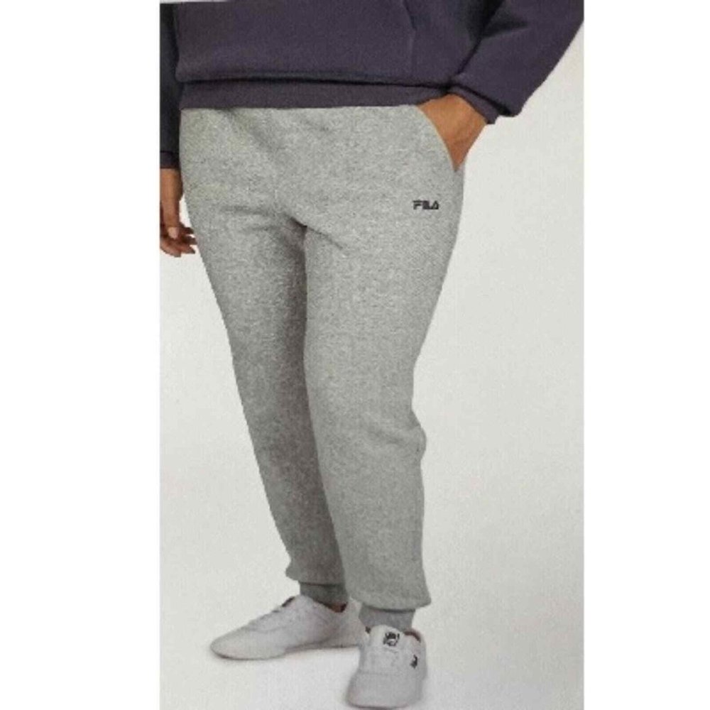 Fila Women's Mid Rise Tapered Leg Pull On Sweatpants Heather Gray Small NWT